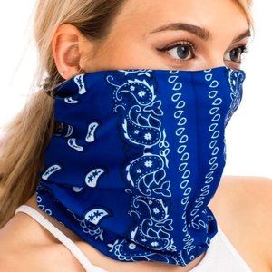 NEW! Blue and Blk Face Mask - Neck Gaiter - Unisex